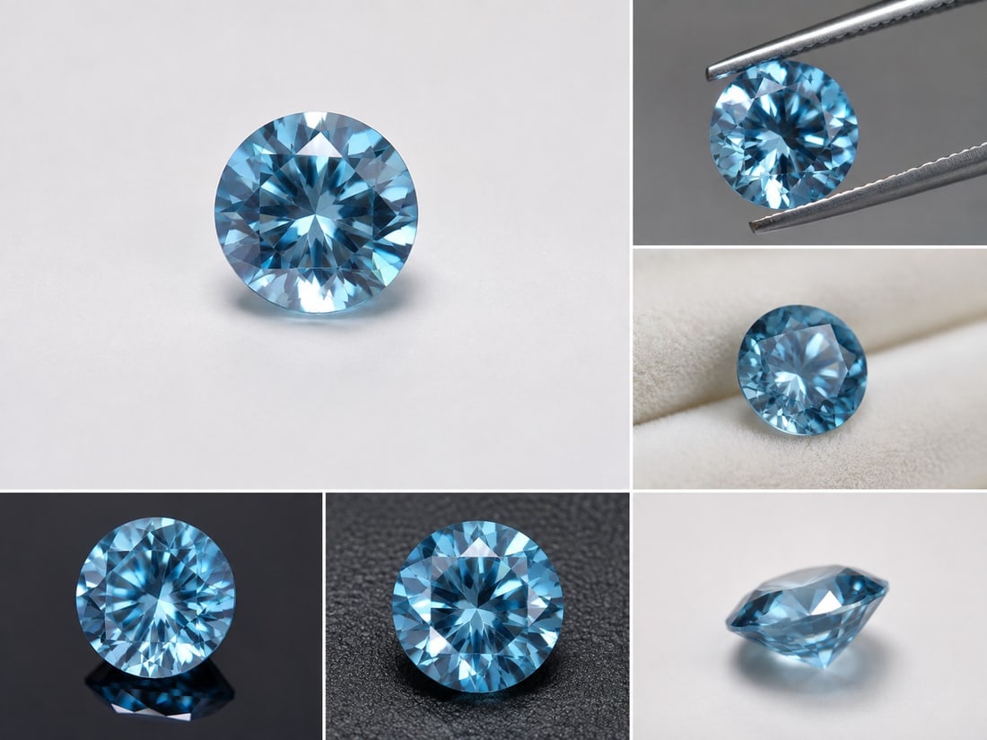 Natural Blue Topaz 3.58ct Round Cut 9mm: Title: Natural Blue Topaz 3.58ct Round Cut 9mm Description: Beautiful natural Blue Topaz weighing 3.58 carats and measuring 9mm. Round faceted cut with a bright blue colour and attractive brilliance.