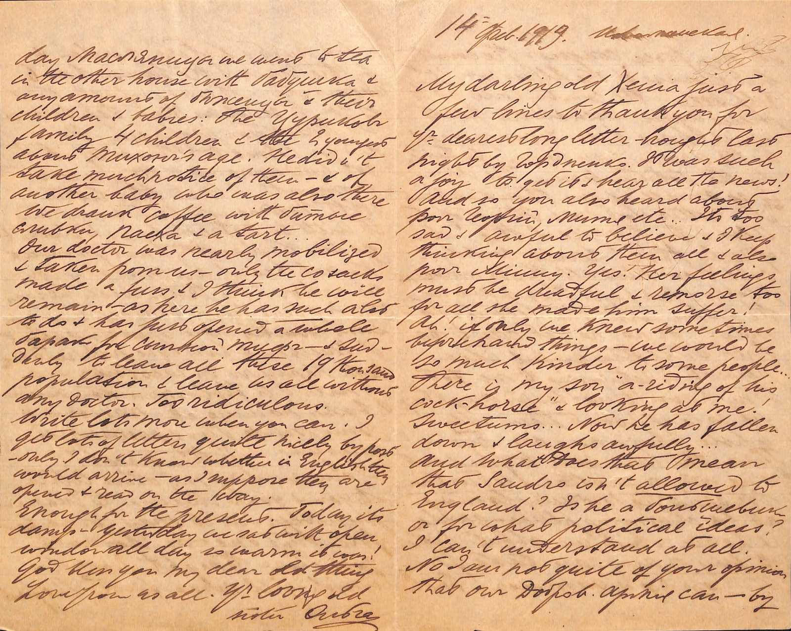 Title: Royalty Grand Duchess Olga Correspondence To Her Sister Grand Duchess Xenia 1916-1920 - 4
