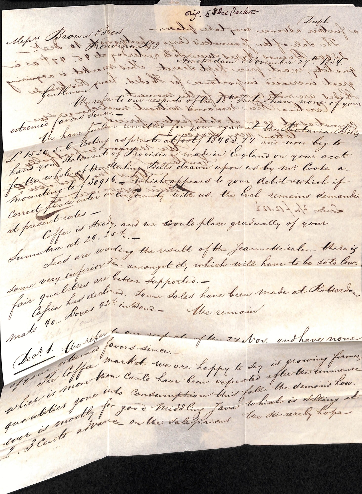 Title: G.B - Hampshire / London - Forwarding Agents 1834 (Nov 27) Description: Entire letter from - 3