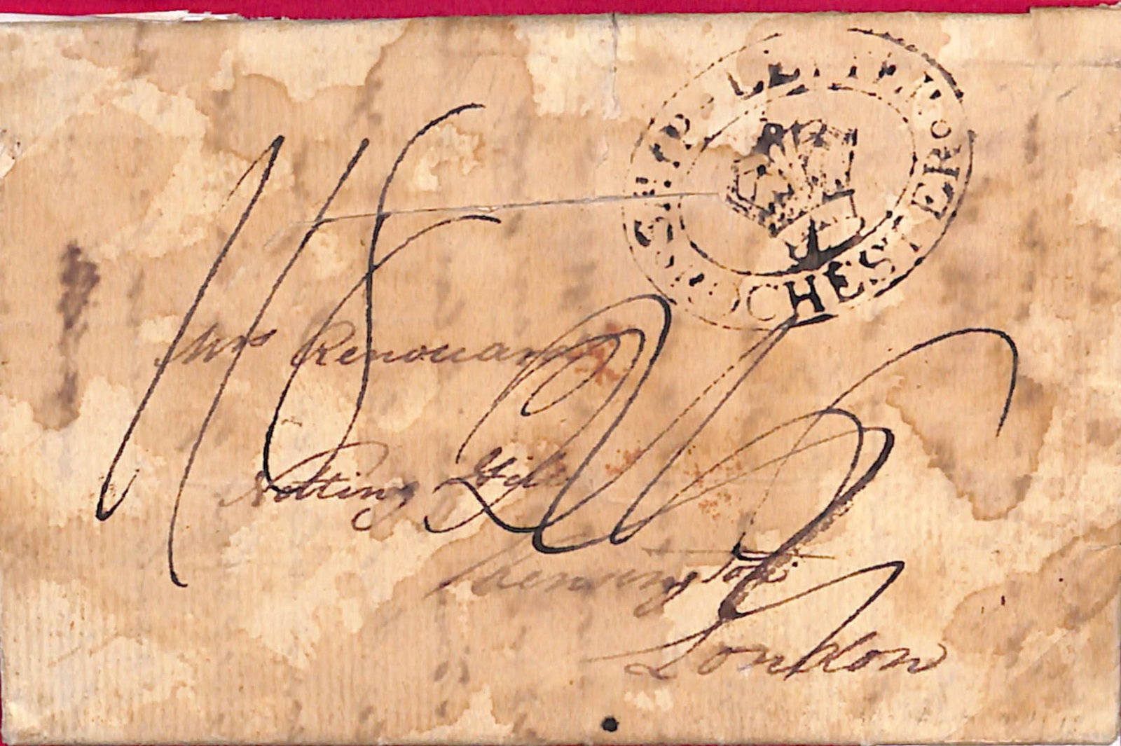 Title: Great Britian - Ship Letters - Rochester 1812 (June 2) Description: Entire letter from Smyrna (1 of 5)