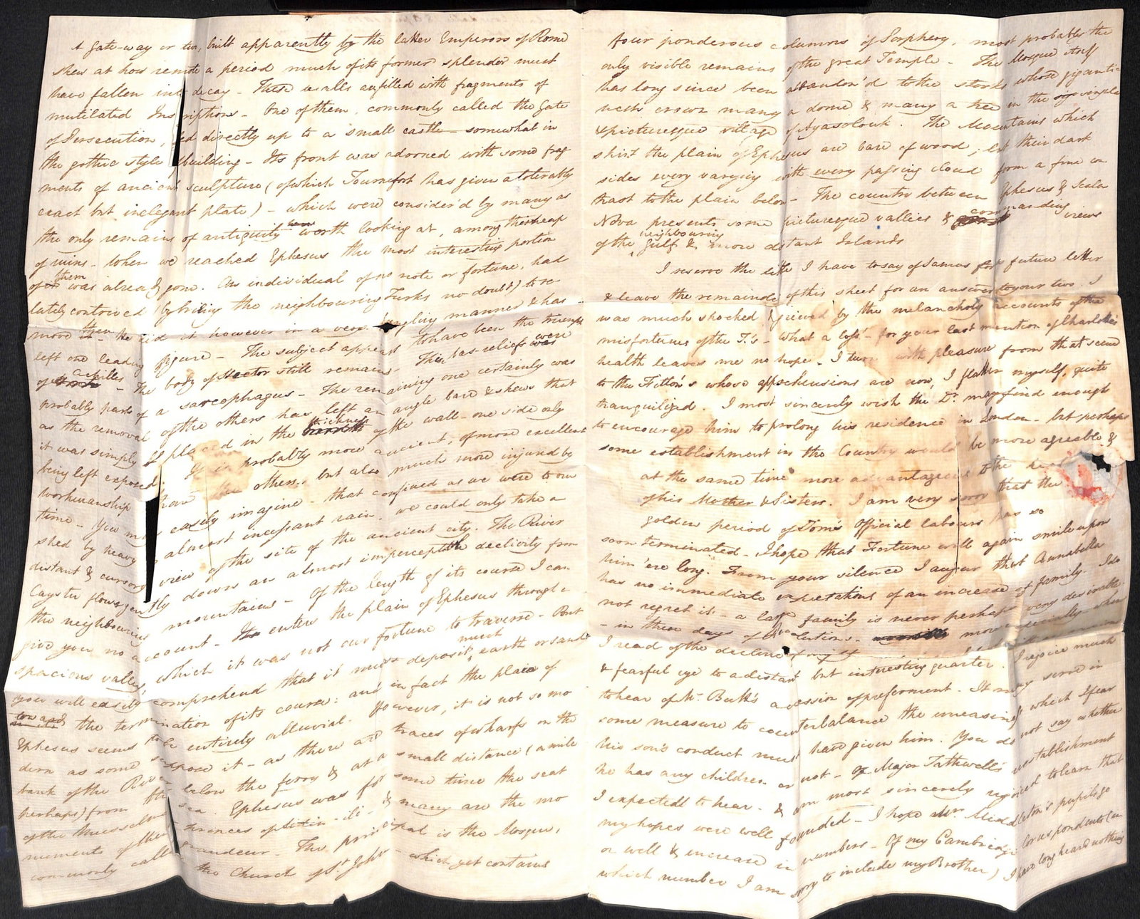 Title: Great Britian - Ship Letters - Rochester 1812 (June 2) Description: Entire letter from Smyrna - 4