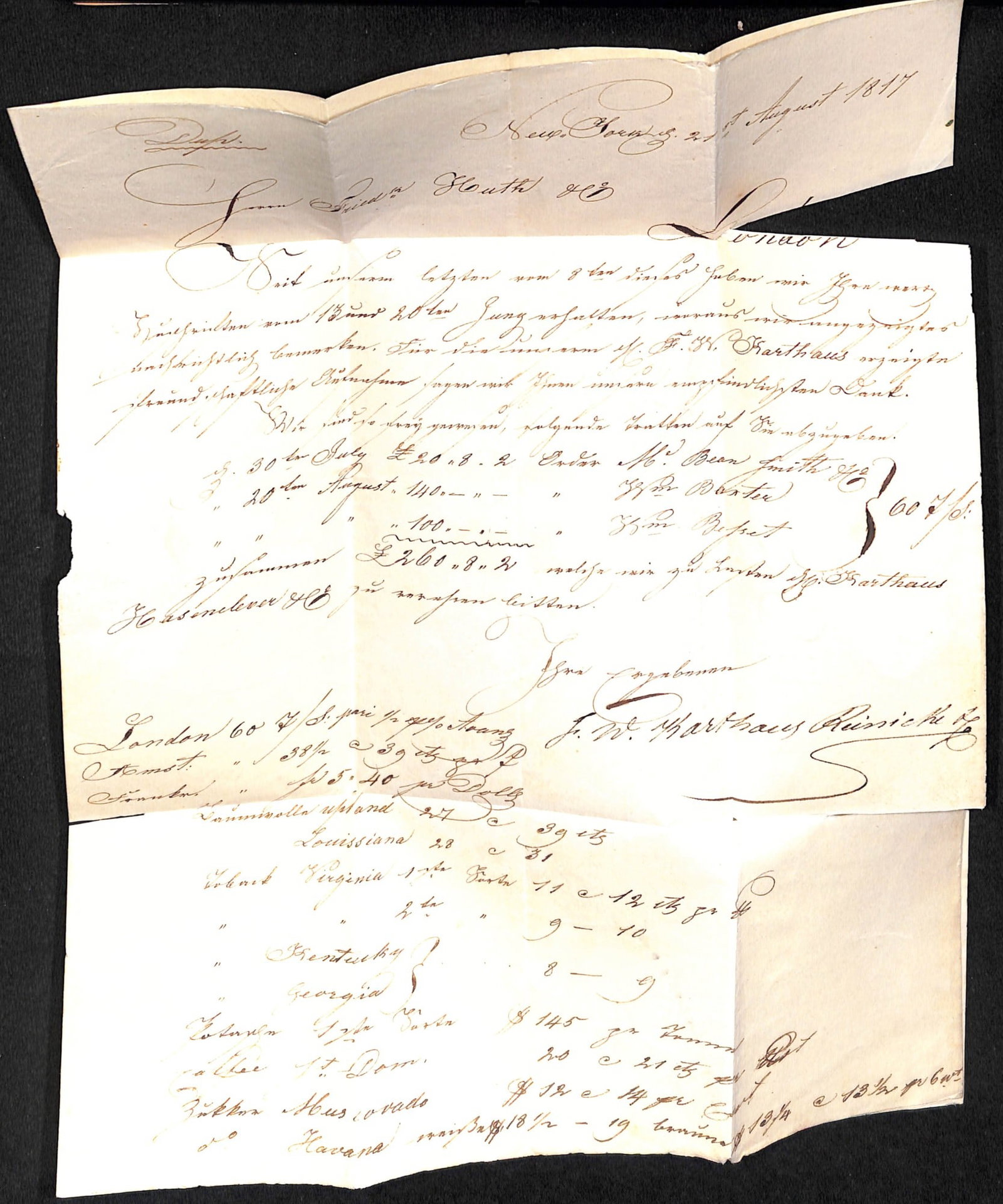 Title: G.B. - Ireland - Ship Letters - Newport 1817 Description: Entire letter from New York to - 3