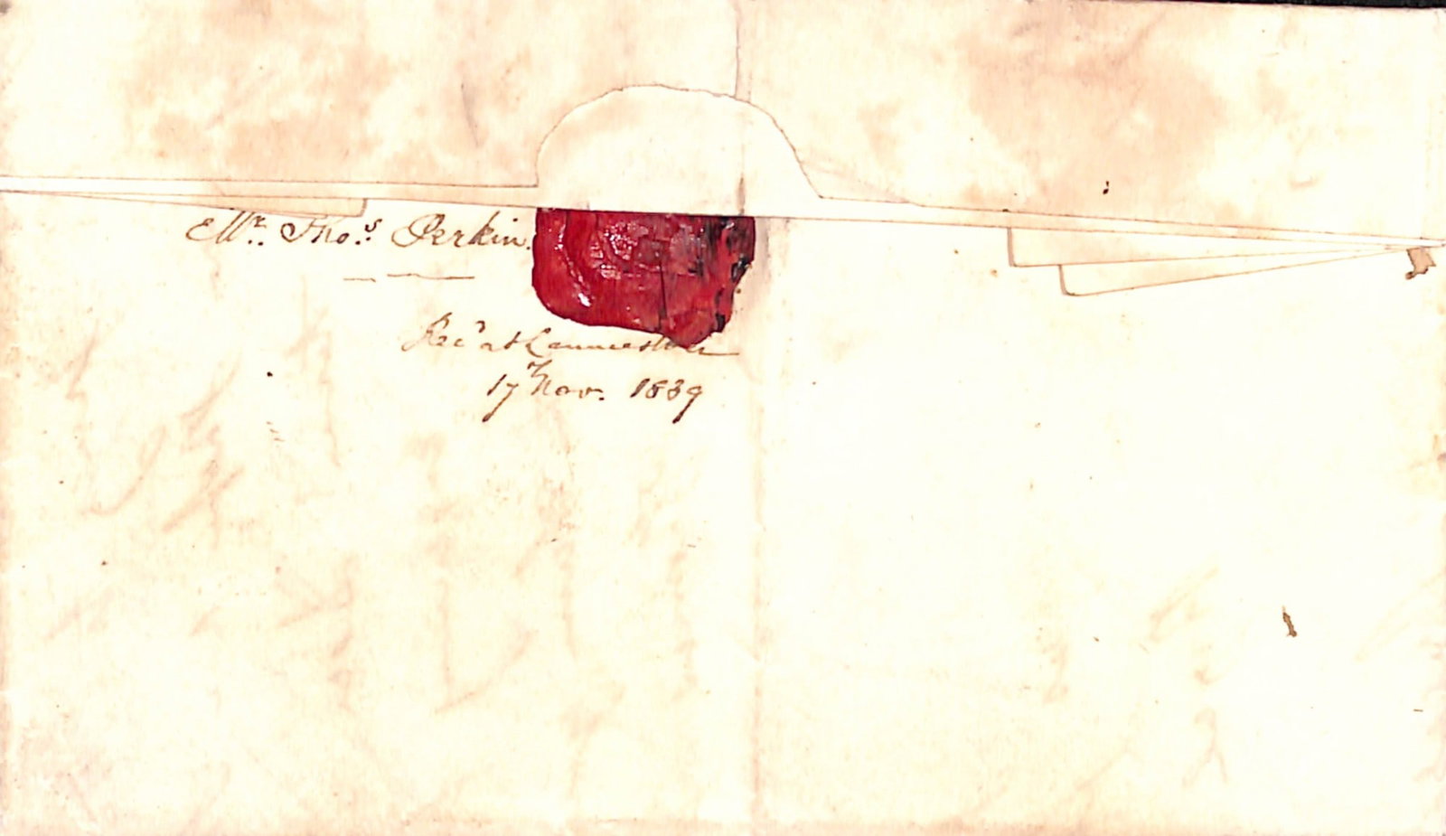 Title: G.B - Military / Cornwall 1839 (Nov. 1) Description: Entire letter written by Pte Thomas: Title: G.B - Military / Cornwall 1839 (Nov. 1) Description: Entire letter written by Pte Thomas Perkins of the Royal Marines on H.M.S "Weazle", Malta Harbour, the address panel correctly headed and