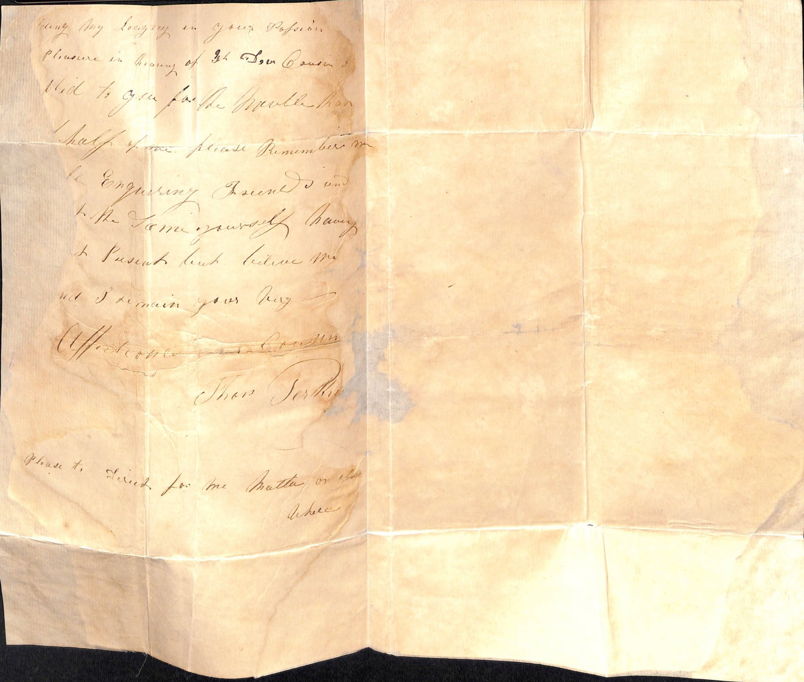 Title: G.B - Military / Cornwall 1839 (Nov. 1) Description: Entire letter written by Pte Thomas - 9