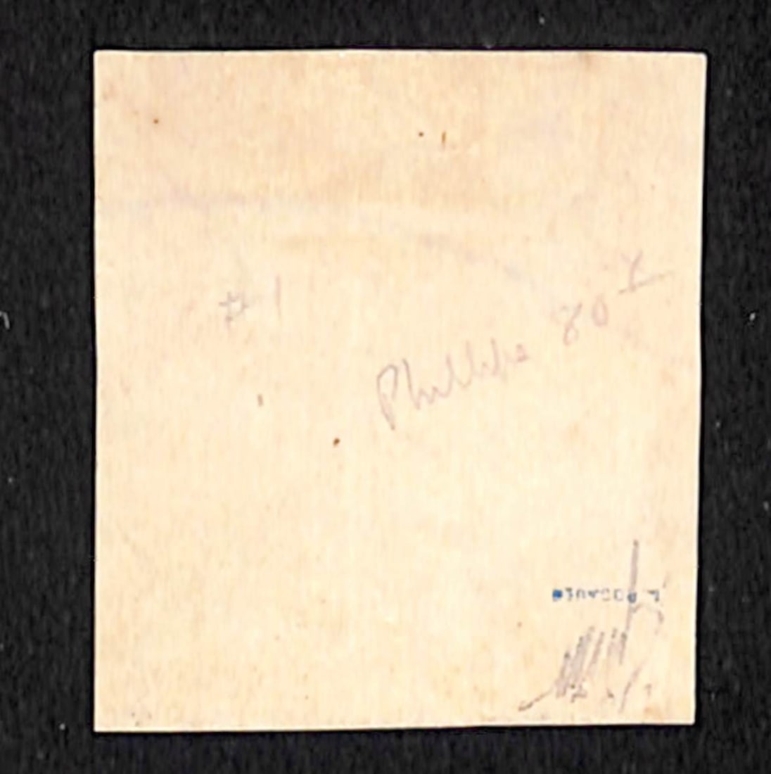 Title: India 1854 Description: 1854 (1 Apr) '9 1/2 arches' 1/2a deep vermilion on white paper, - 2