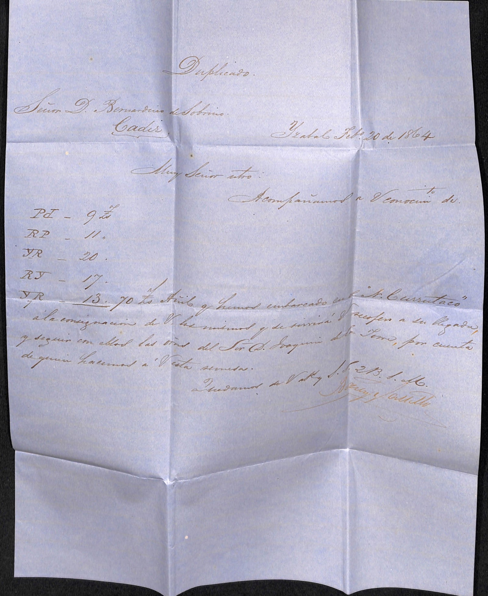 Title: British Honduras / Guatemala 1864 (Feb 20) Description: Entire letter from Guatemala to - 3