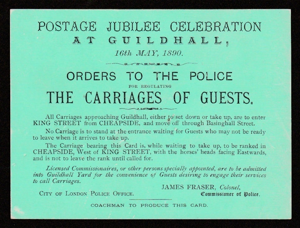 Title: Great Britain - Jubilee o Penny Postage 1890 (May 16) Description: Guildhall Conversazione (1 of 1)