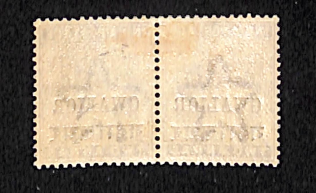 Title: I.C.S. Gwalior 1885-97 Description: 1885-97 2a blue, long Hindi, horizontal pair, the left - 2