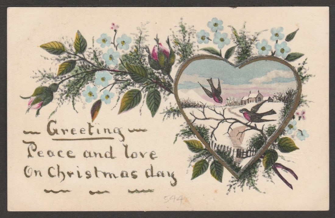 Title: Great Britain - Christmas - Reading 1908 Description: Picture postcard posted within (1 of 2)