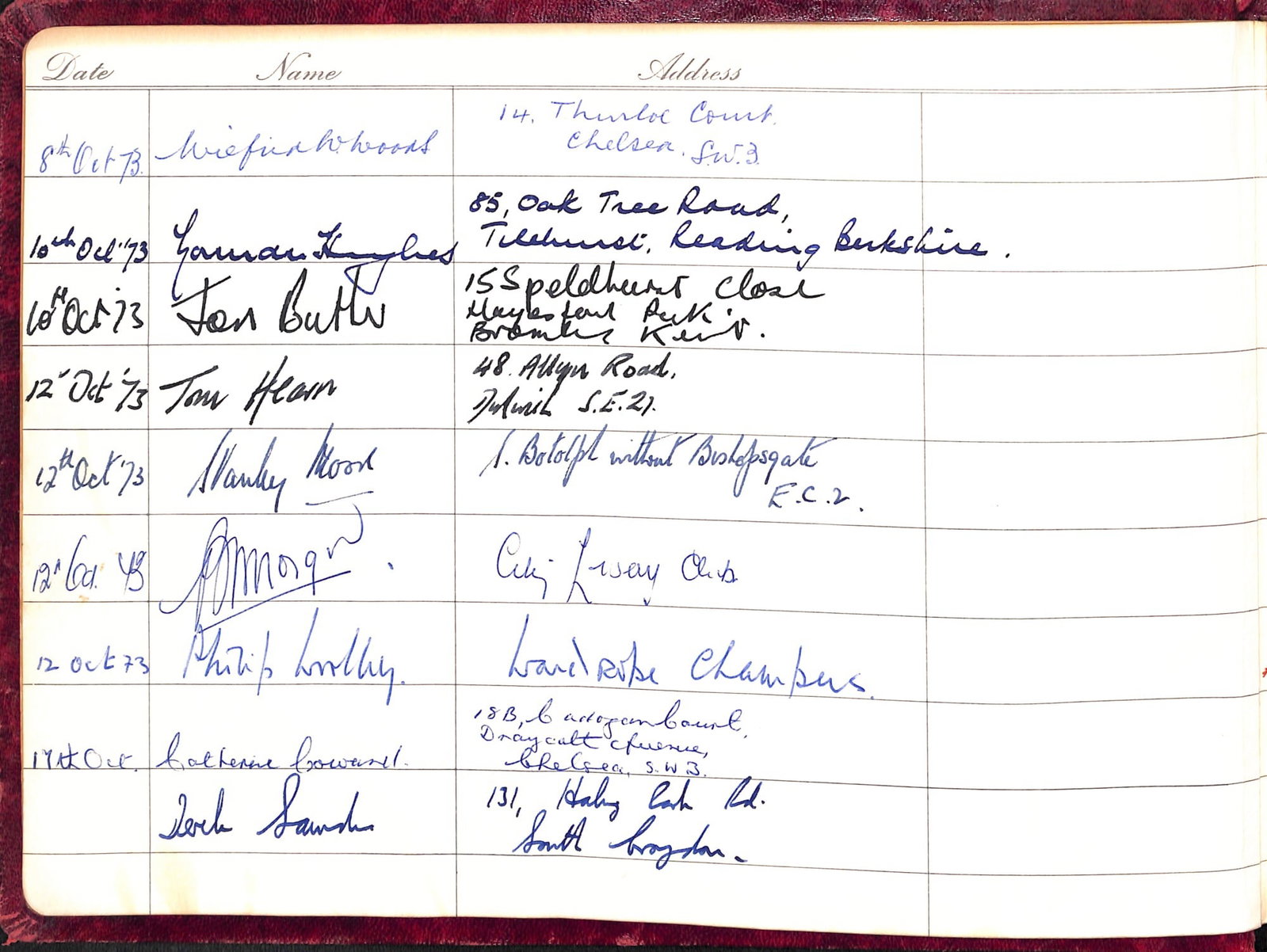 Title: Visitors Autograph Book Description: Lot Visitors Book 12 Downing Street 1973-1991 Supe - 3