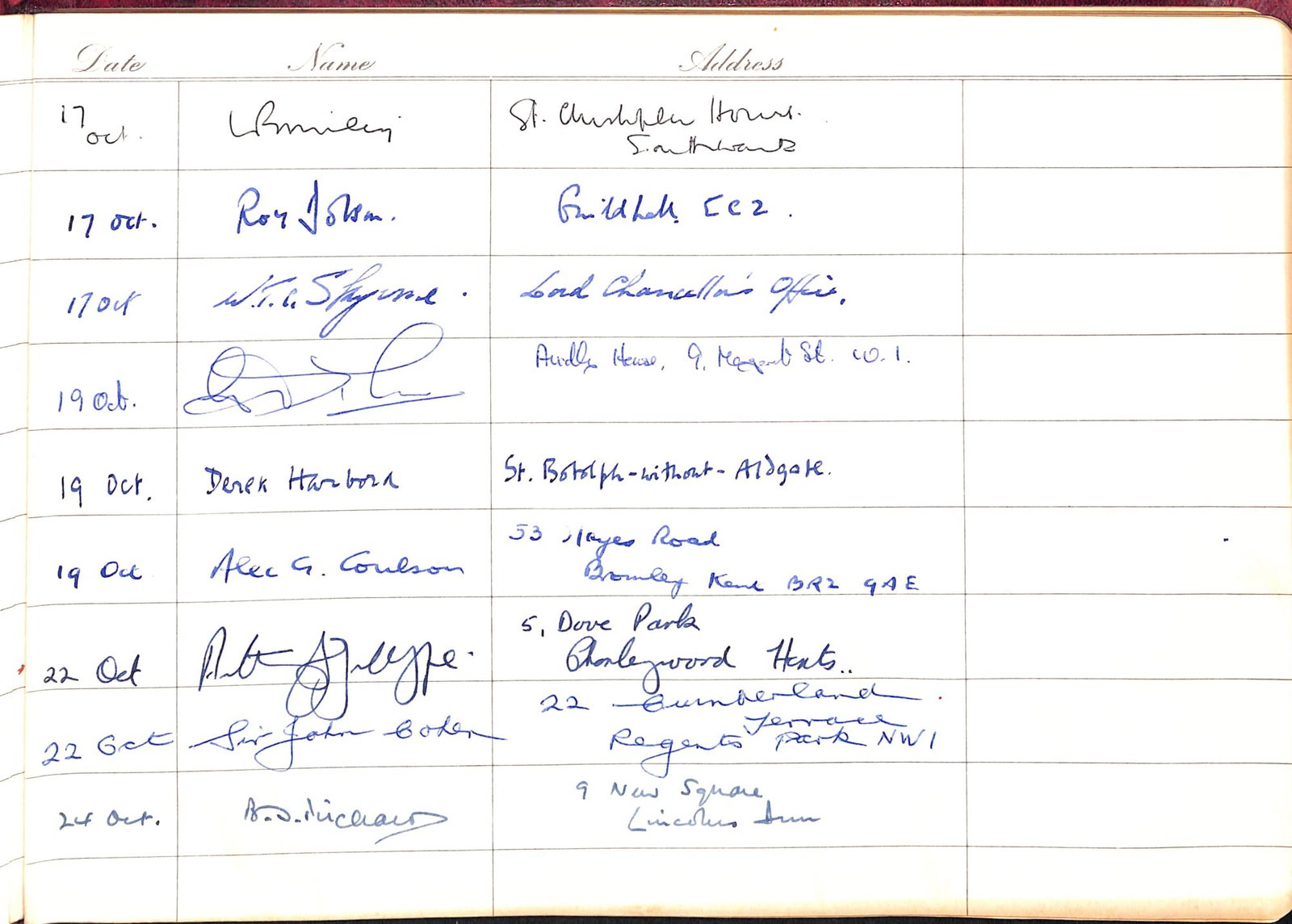 Title: Visitors Autograph Book Description: Lot Visitors Book 12 Downing Street 1973-1991 Supe - 4