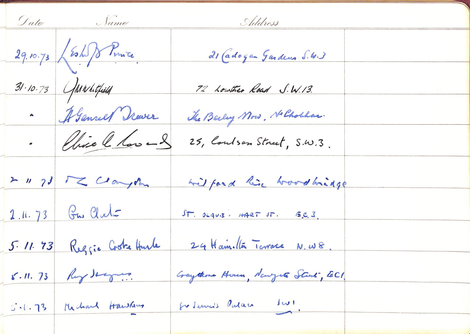 Title: Visitors Autograph Book Description: Lot Visitors Book 12 Downing Street 1973-1991 Supe - 6