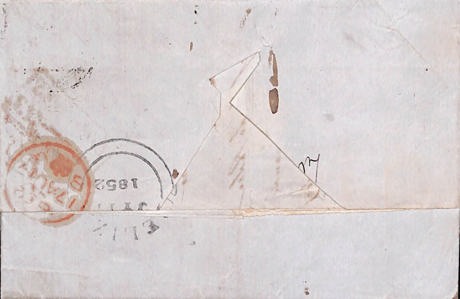 Title: Guatemala / British Honduras 1852 (July 1) Description: Entire letter from Guatemala to - 2