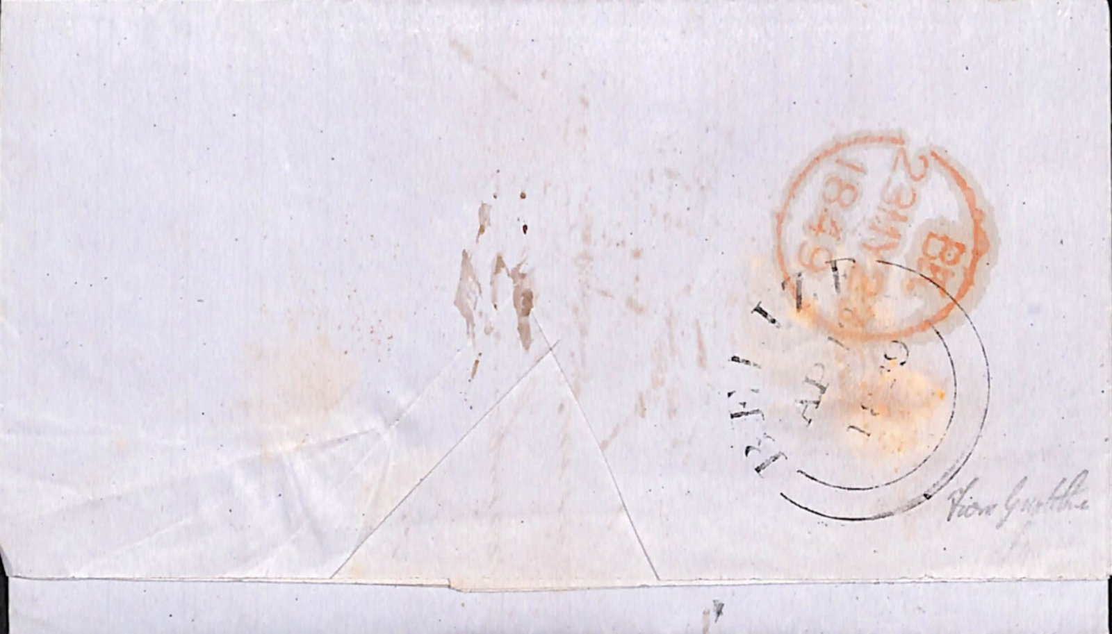 Title: Guatemala / British Honduras 1849 (Feb. 21) Description: Entire letter from Guatemala to - 2