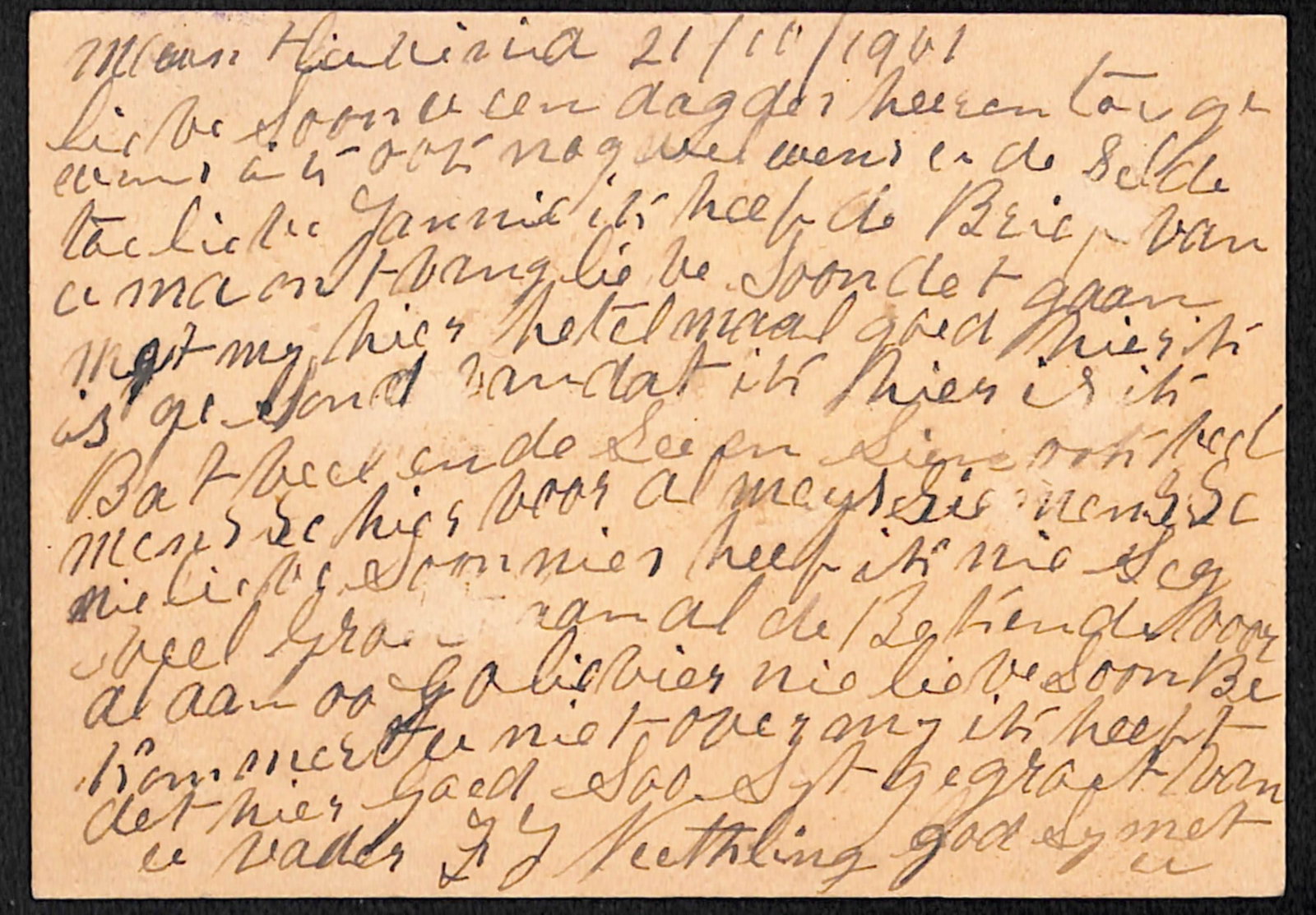 Title: Boer War 1901 Description: Ceylon 2c postcard from a P.O.W. in Mount Lavinia Convalescent - 2