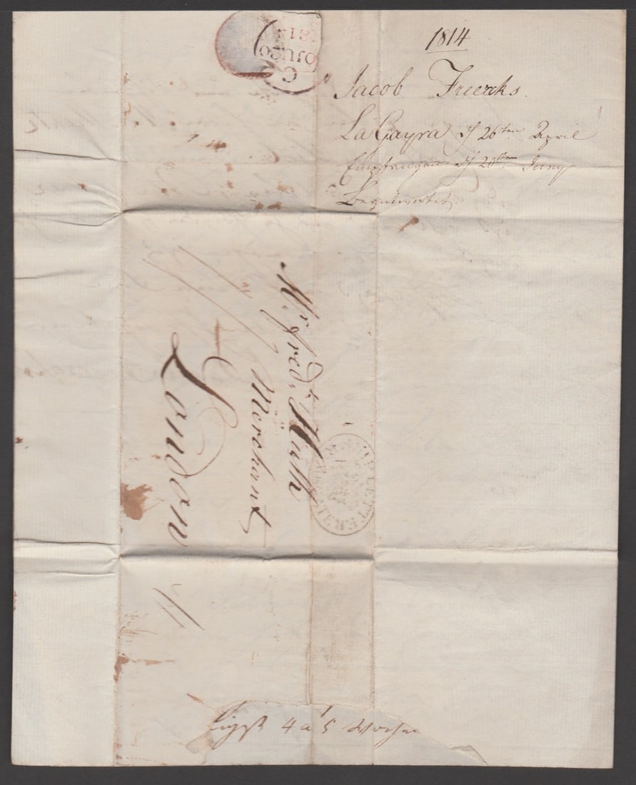 Title: Great Britain / Ship Letters / Ramsgate 1814 Description: Entire letter from La Guayra to - 4
