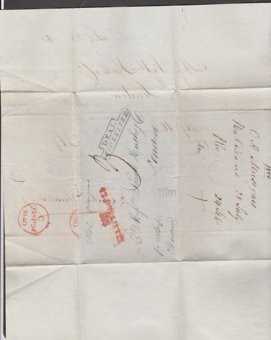 Title: Great Britain - Ship Letters 1940 Description: 1840 Entire letter from New Orleans to - 4