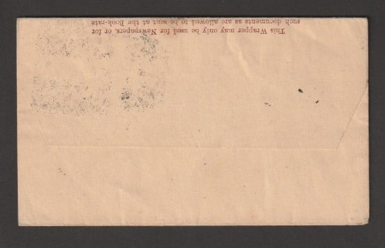 Title: G.B. - Machines c.1887 Description: 1/2d Wrapper to Austria cancelled by the scarce - 2
