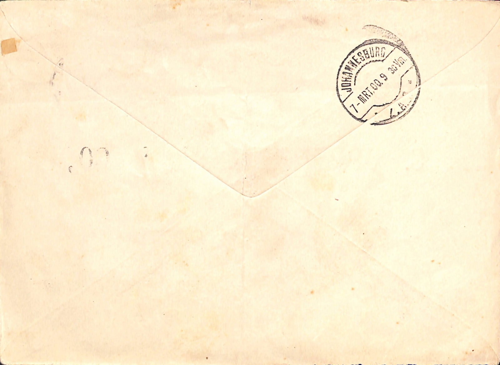 Title: Boer War 1900 (Feb. 27) Description: Cover to Johannesburg with circular "Veld-Post/G.F. - 2