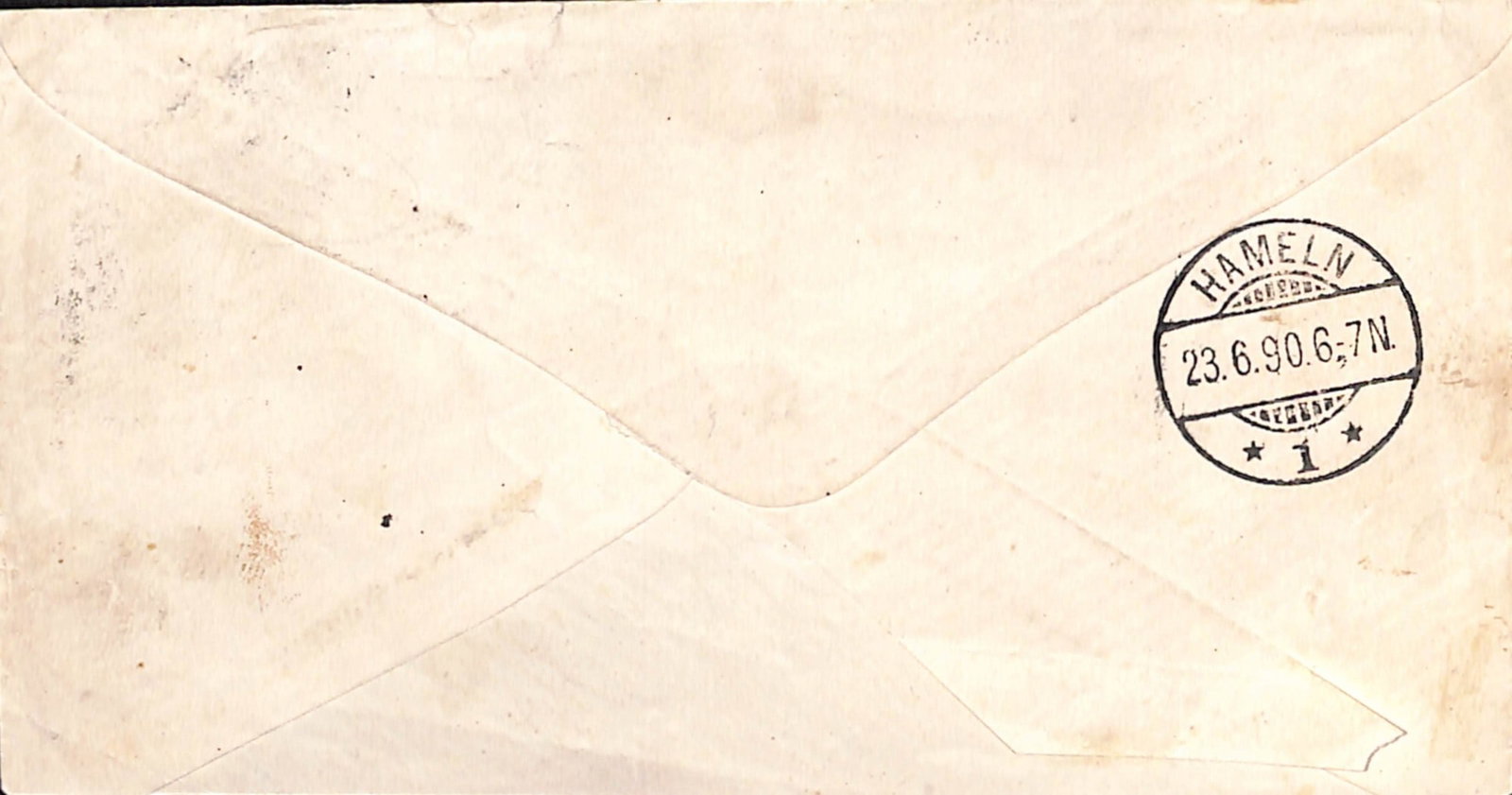 Title: Gold Coast 1890 (May 18) Description: Cover from Gold Coast to Germany with manuscript " - 2
