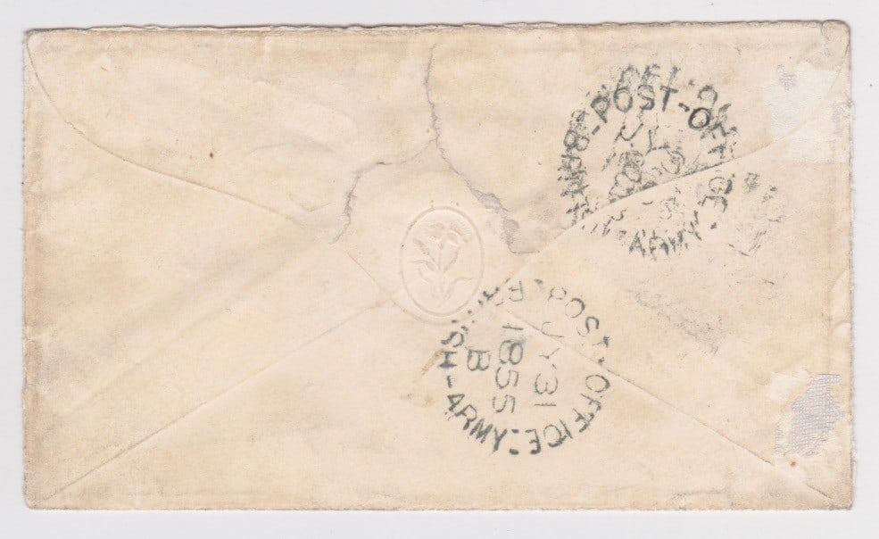 Title: Great Britain - Crimean War 1855 (July 31) Description: Cover from the Crimea to Gibraltar - 2