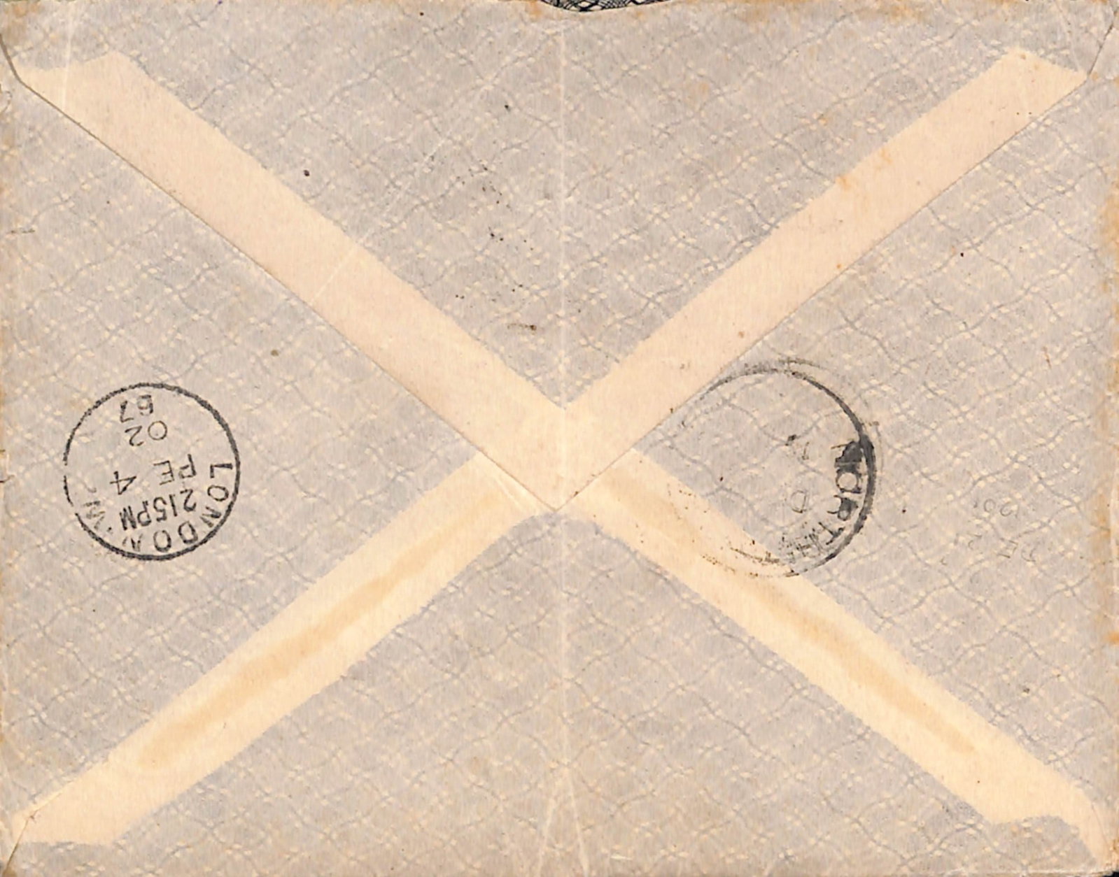 Title: Northern Nigeria 1901 (Dec. 2) Description: Stampless cover to London endorsed "No Stamps - 2