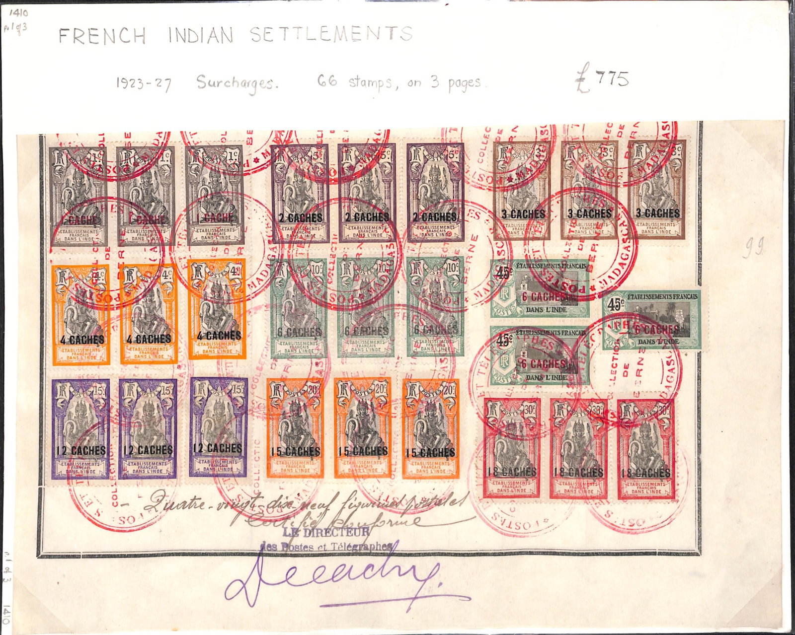 Title: French Indian Settlements Description: 1923-27 Surcharges. 66 stamps, on 3 pages. Condi: Title: French Indian Settlements Description: 1923-27 Surcharges. 66 stamps, on 3 pages. Condition: Used Delivery option: Collection & Delivery Location: W1D Category: Collectables