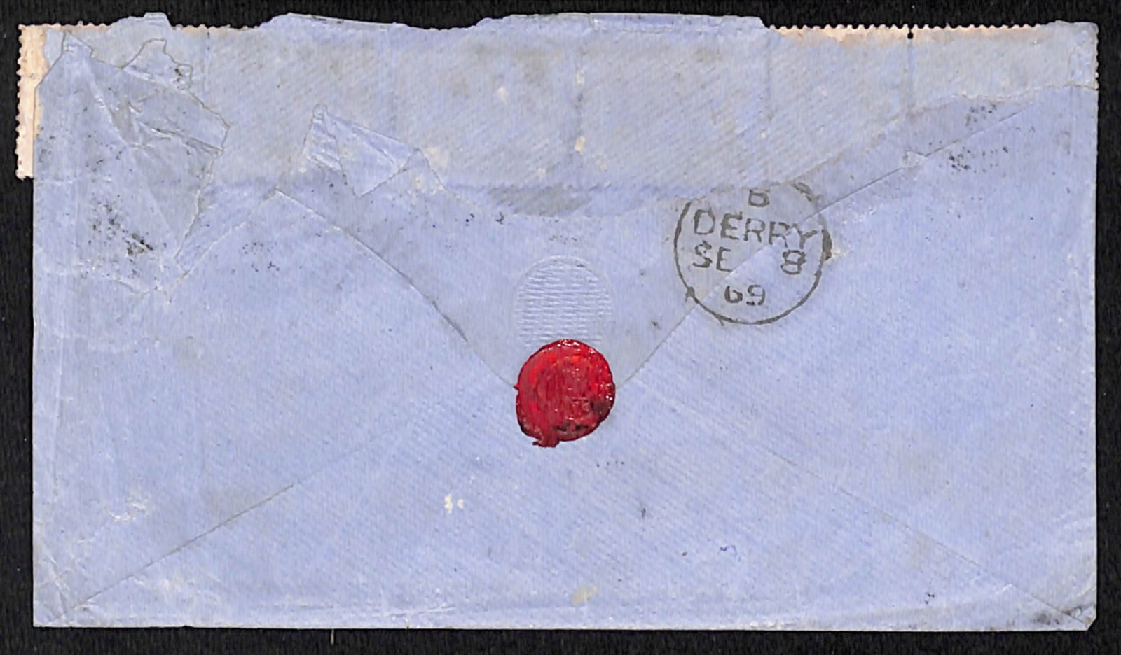 Title: G.B. - Ship Letters - Devonport 1869 Description: Cochrane correspondence cover (part flap - 2