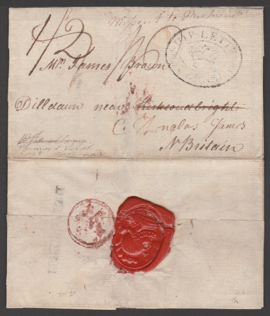 Title: G.B. - Channel Islands / Ship Letters - Guernsey 1804 Description: Entire letter (upper (1 of 4)
