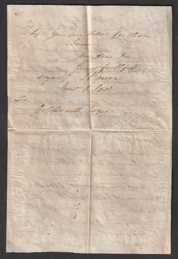 Title: Crash & Wreck 1858 (Feb 9) Description: Envelope (faulty and with stamps missing) with - 4