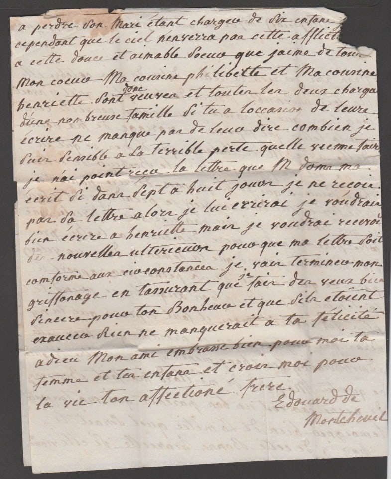 Title: Great Britain - Military - P.O.W. Mail 1812 (Dec. 4) Description: Entire letter from a French - 5