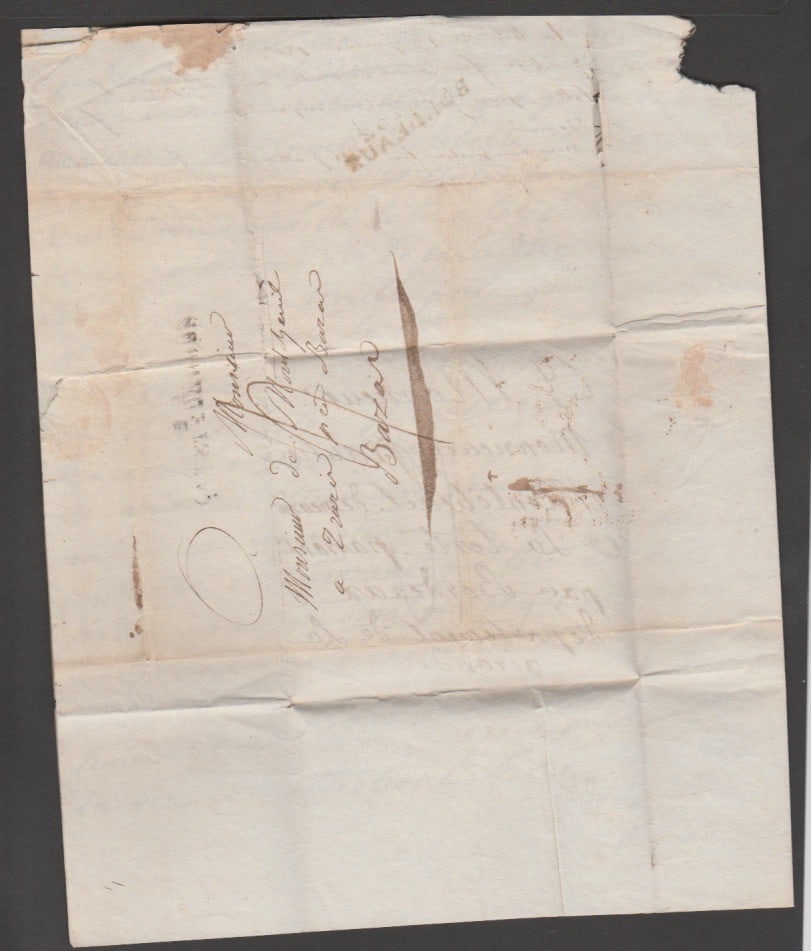 Title: Great Britain - Military - P.O.W. Mail 1812 (Dec. 4) Description: Entire letter from a French - 7