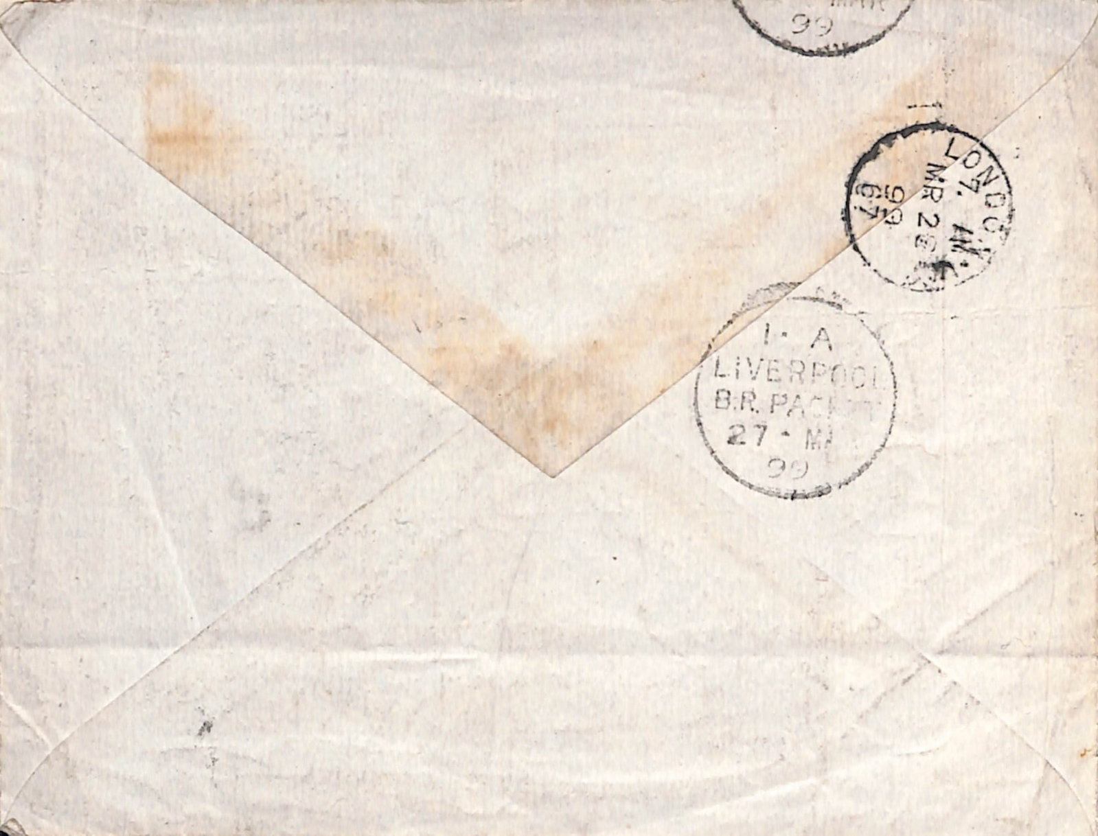 Title: Niger Coast 1899 Description: Stampless cover to London endorsed "On special service, no - 2