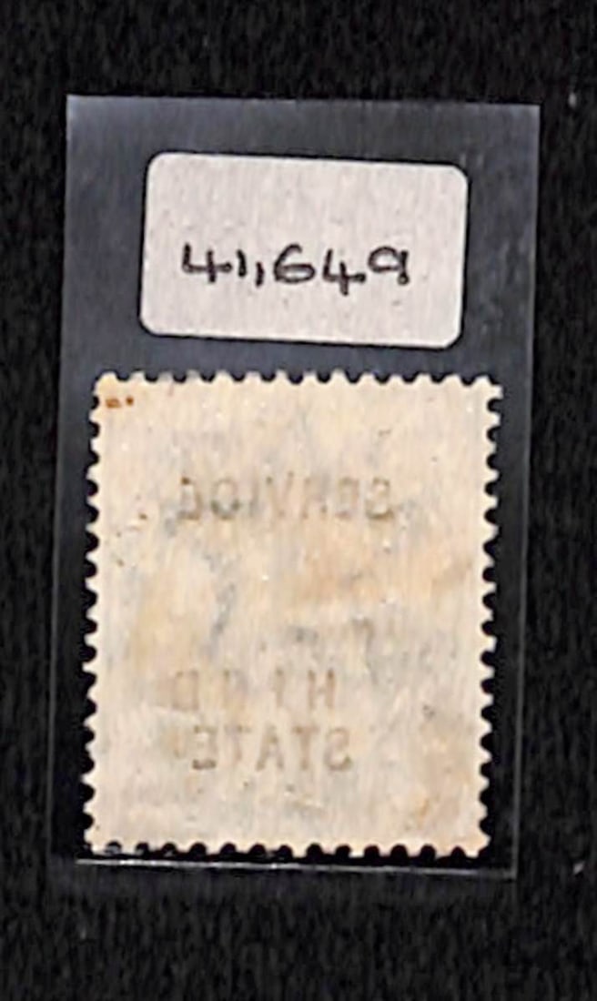 Title: I.C.S. Jind 1903-06 Description: Official. 1903-06 1/2a green, error 'Hind', fine used  - 2