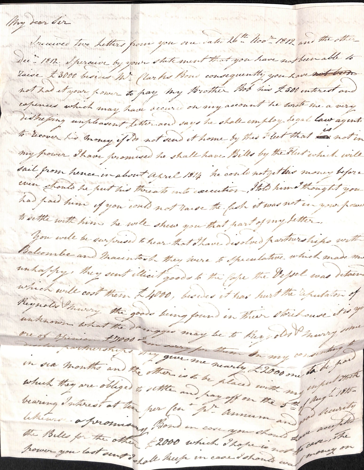 Title: St. Helena 1813 (Aug 13) Description: Entire letter from St. Helena to England with "SHIP - 3