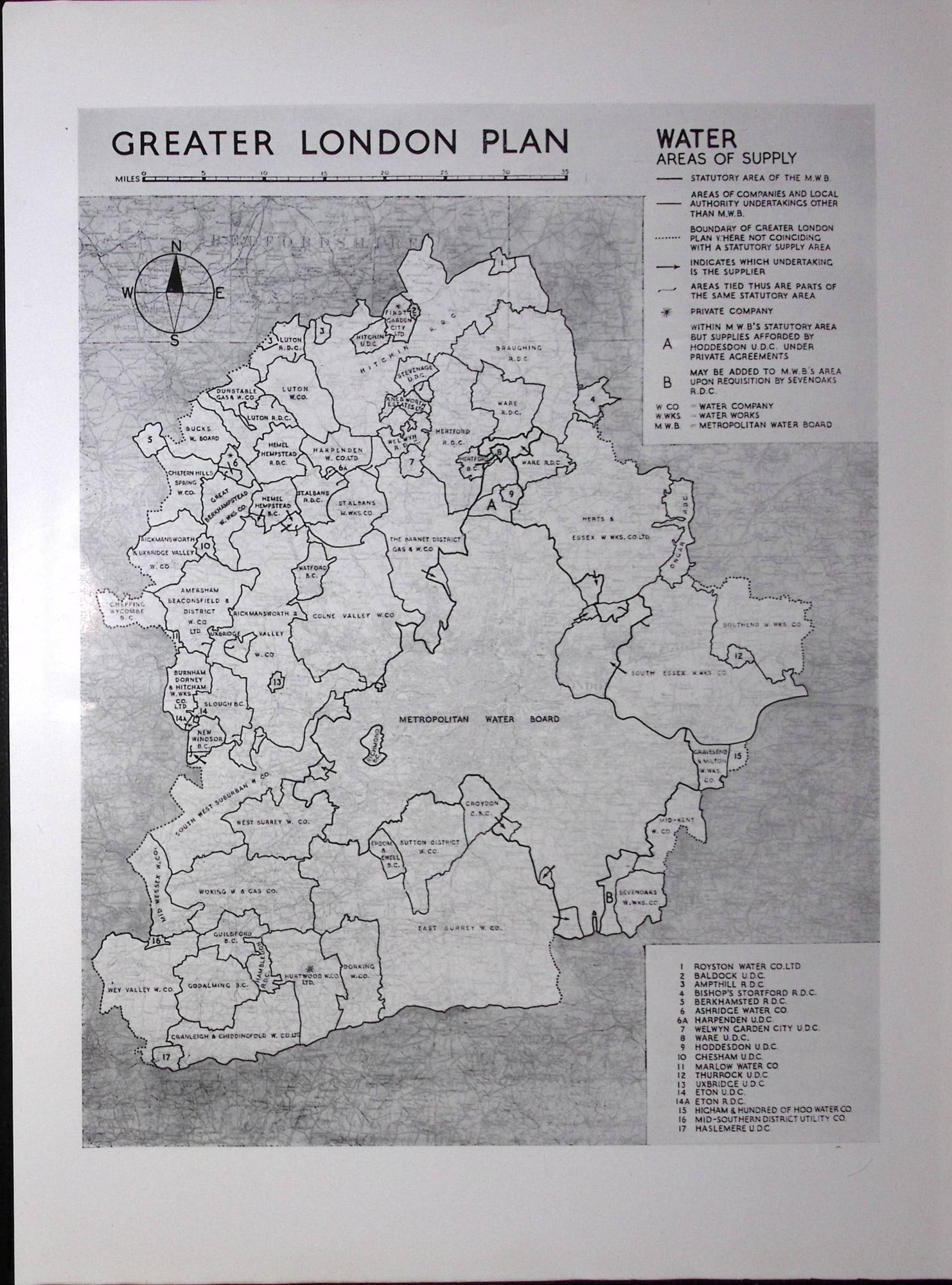 London WW2 1944 Gas & Water Statutory Location of Works Maps-27. - 2