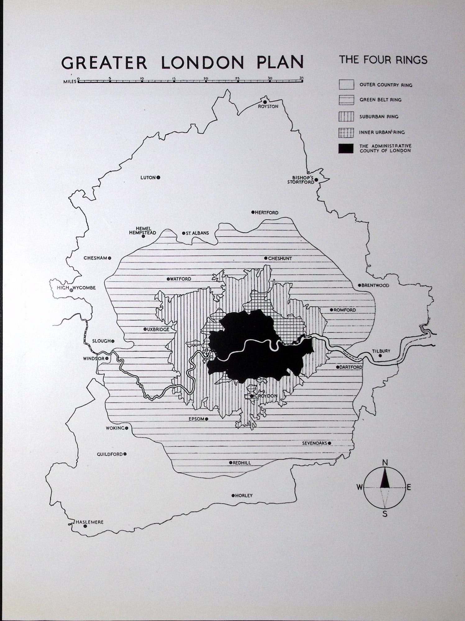 London WW2 1944 Decentralisation Survey Ring Roads Maps-26. - 2