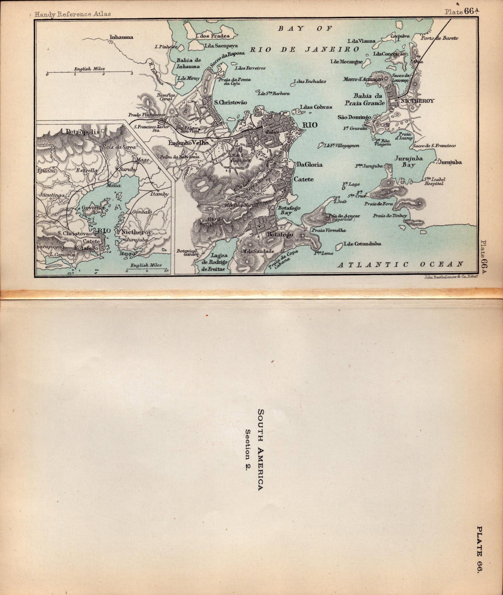 South America Section 2 Double Sided Victorian Antique 1898 Map. - 2