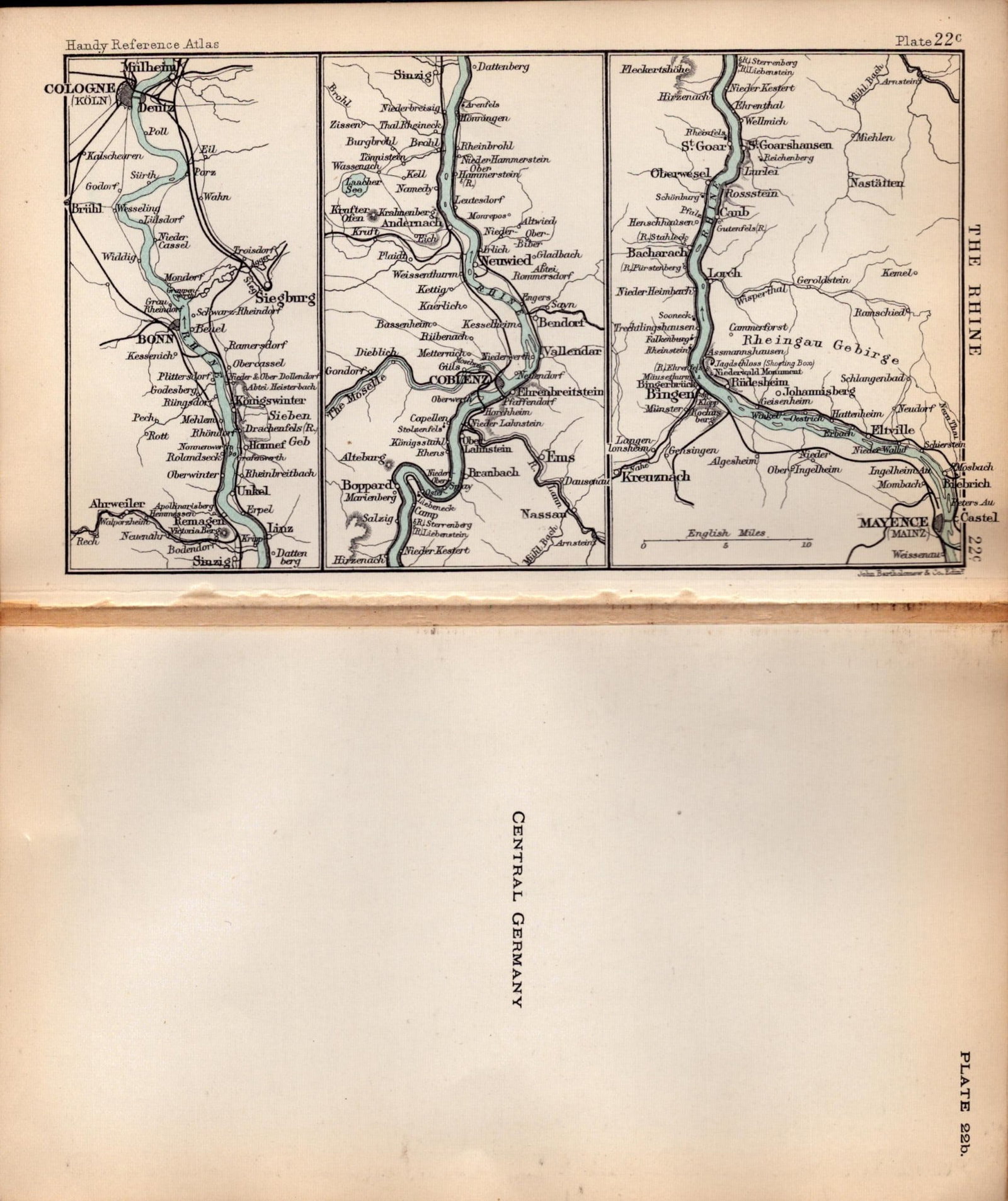The Germany Empire Double Sided Victorian Antique 1898 Map. - 2