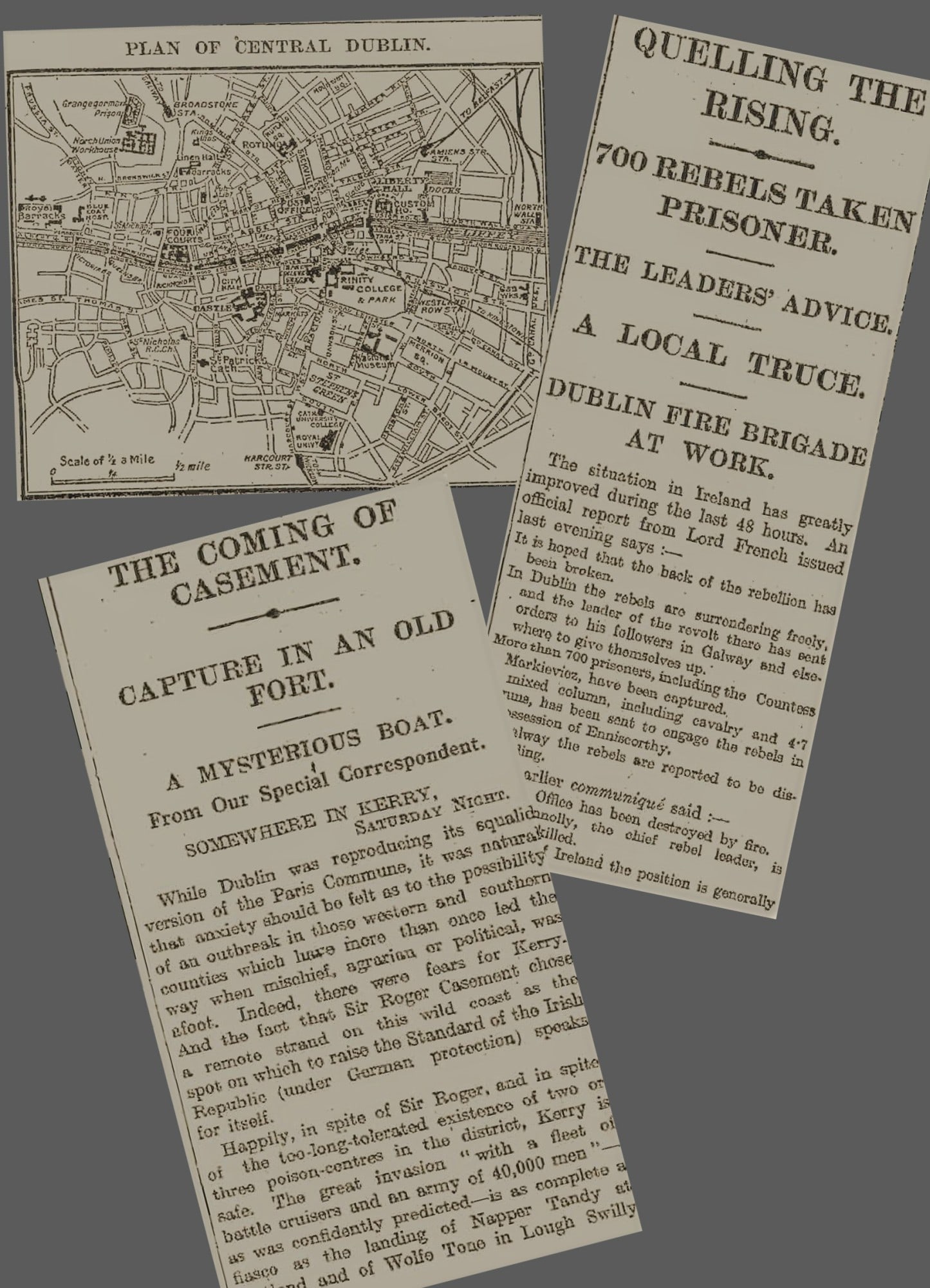 Easter Rising 1916 Newspaper Sinn Fein Rebels Take Over Key Areas of Dublin City. - 2