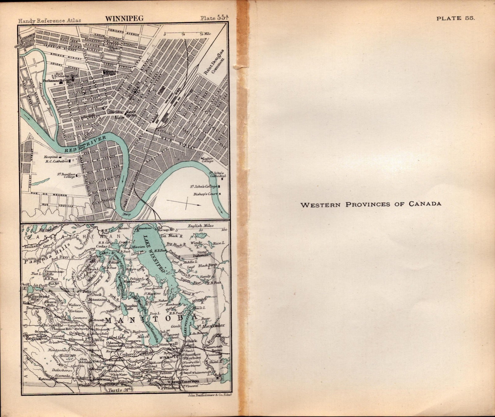 Canada Western Provinces Double Sided Victorian Antique 1896 Map. - 2
