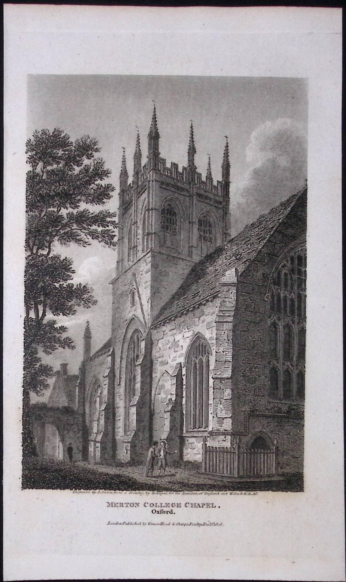 Oxford Merton College Chapel Antique 212 Years-Old Steel-Engraving-43: Title: Oxford Merton College Chapel Antique 212 Years-Old Steel-Engraving-43 Description: This Oxfordshire Georgian Antique Print Was Removed from a First Edition of. The Beauties of England and