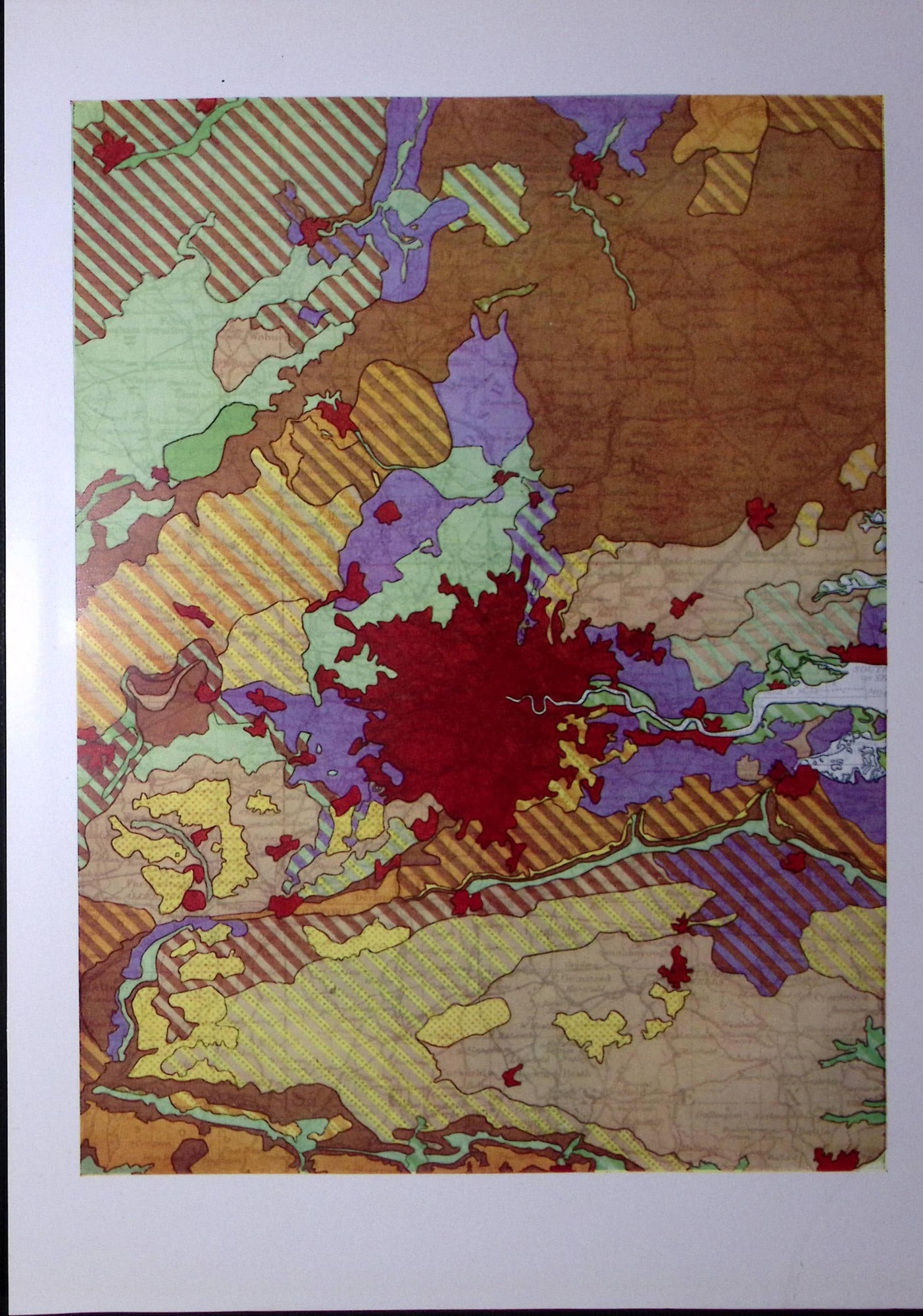 London WW2 1944 Existing Railway Routes, Industry, Markets Map-18 - 2