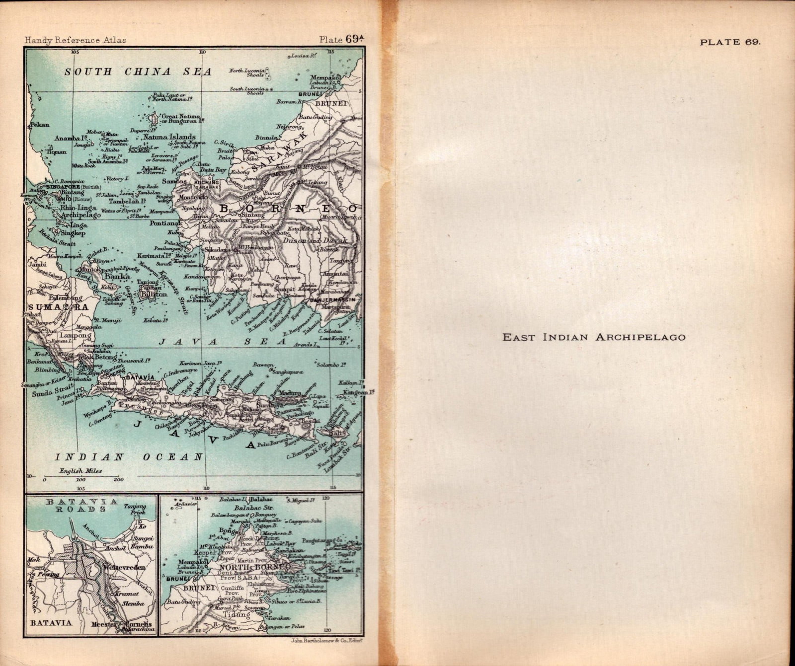 East Indian Archipelago Double Sided Victorian Antique 1896 Map. - 2
