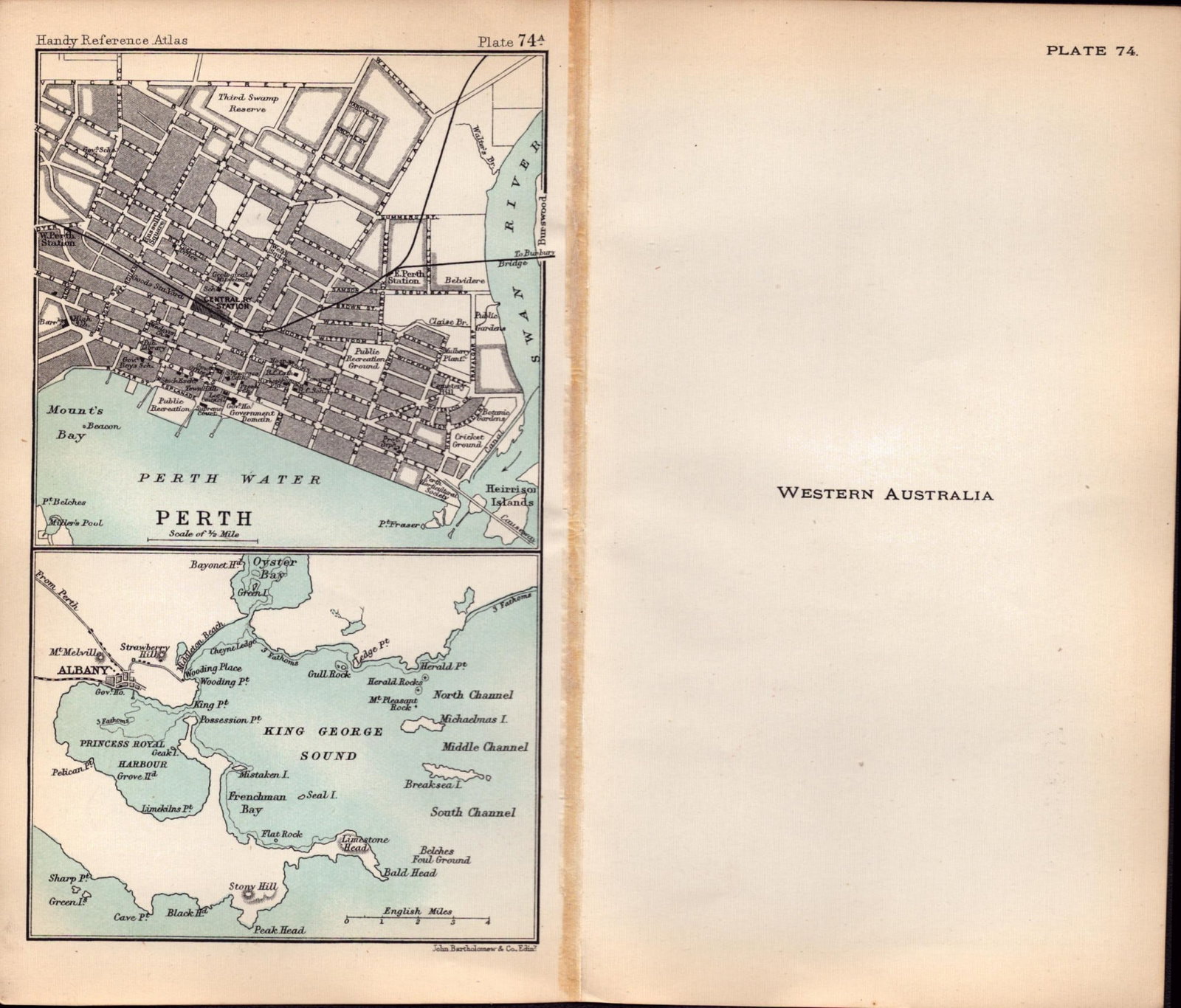 Western Australia Double Sided Victorian Antique Coloured 1896 Map. - 2