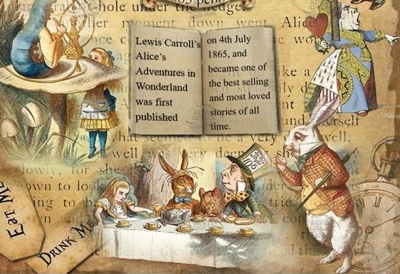 Original Penny Coin Display 1865 The Year Alice In Wonderland Book Was First Published - 3