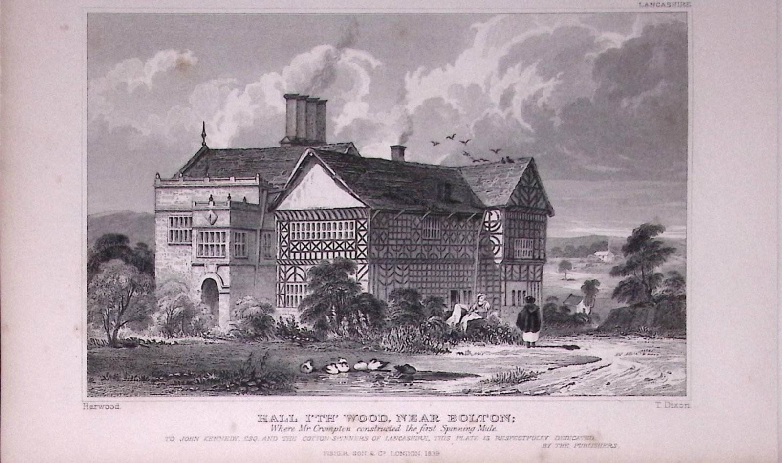 Bolton Hall I’th” Wood Antique 195 Years-Old Steel-Engraving-28: Title: Bolton Hall I’th” Wood Antique 195 Years-Old Steel-Engraving-28 Description: This Antique Steel Engraving Was Removed from a 195-Year-Old Edition of. Lancashire Illustrated in a