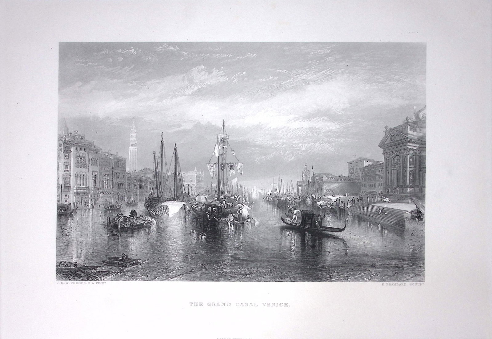 J.M.W Turner The Grand Canal Venice Antique Steel Engraving-23-TR (1 of 1)