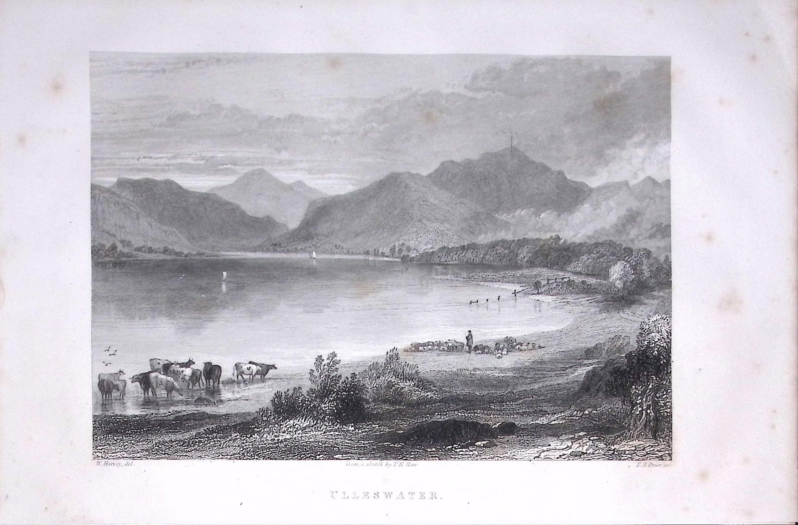 Ullswater Lake District Antique 175-Year-Old Engraved Print-4-TR: Title: Ullswater Lake District Antique 175-Year-Old Engraved Print-4-TR Description: The Land We Live In: Pictorial Sketch Book of British Islands. 1850 This Engraved Print Has Been Removed fro