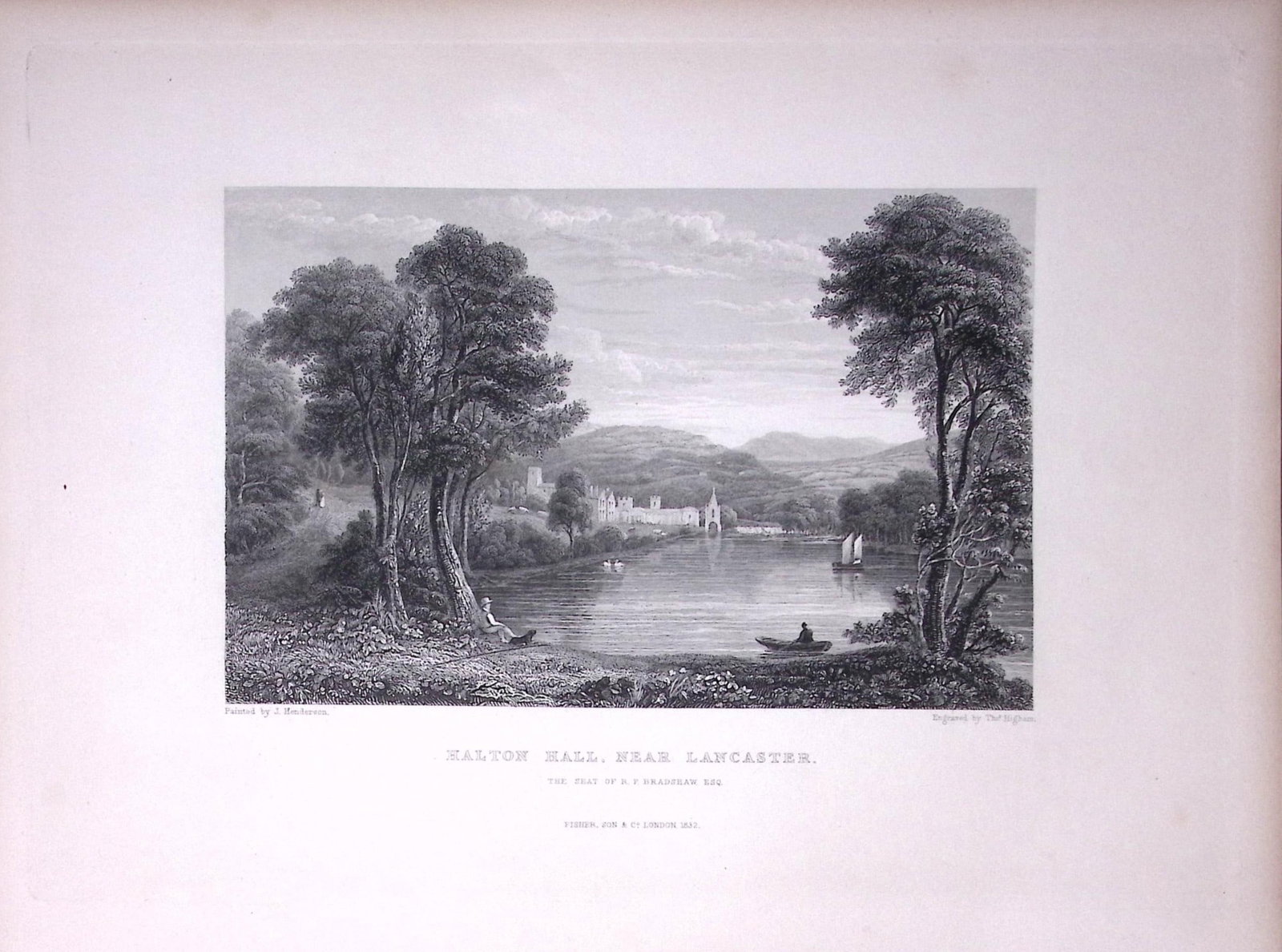 Lancaster Malton Hall Antique 195 Years-Old Large Steel-Engraving-56: Title: Lancaster Malton Hall Antique 195 Years-Old Large Steel-Engraving-56 Description: This Antique Steel Engraving Was Removed from a 195-Year-Old Edition of. Lancashire Illustrated in a Series of